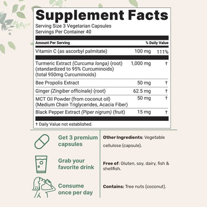 Turmeric Curcumin Capsules (1,000mg)