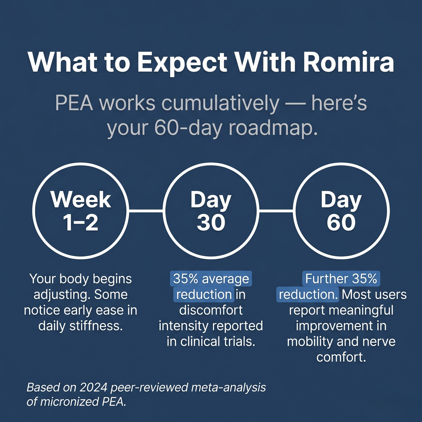 Romira PEA 600mg | Daily Nerve & Joint Comfort Support