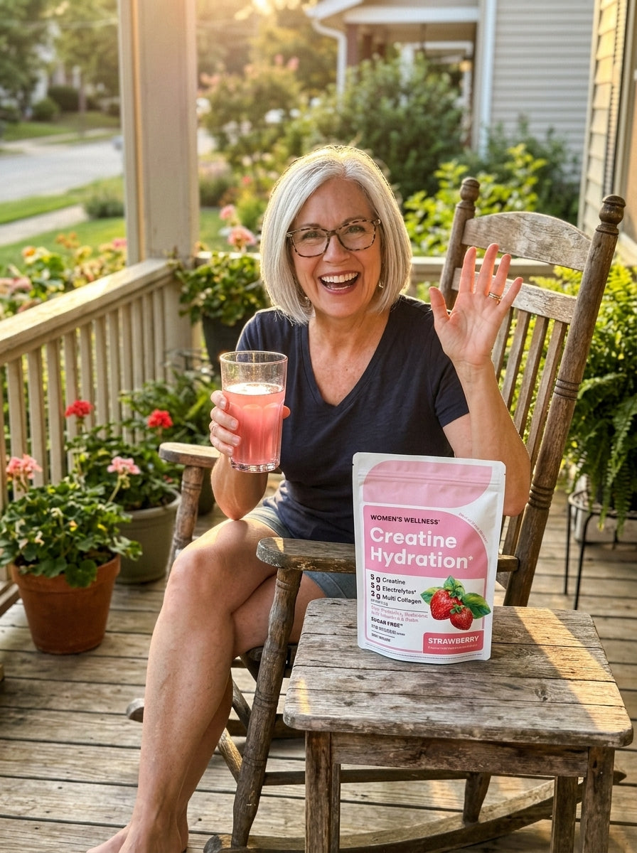customer on porch with drink