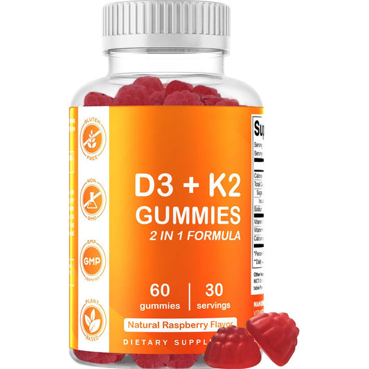 Vitamin D3 + K2 Premium Raspberry Gummies