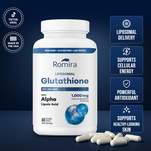 Romira Liposomal Glutathione 1,000mg with Alpha Lipoic Acid bottle
