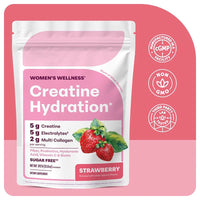 Romira Creatine Hydration pouch with badges
